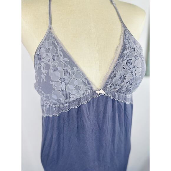 Victoria's Secret Other - Victorias Secret Gray/Purple Lace Night Gown Large Lingerie